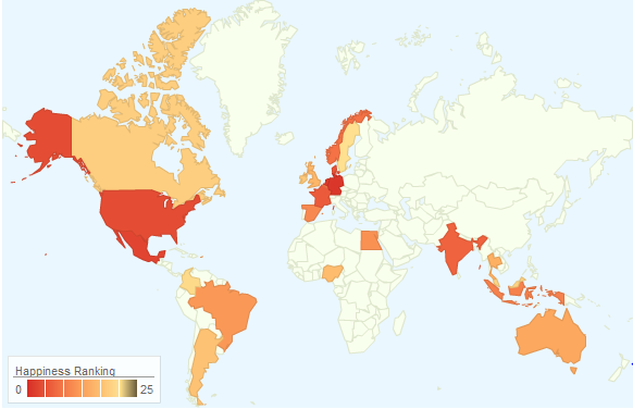 Twitter Happiness Ranking
